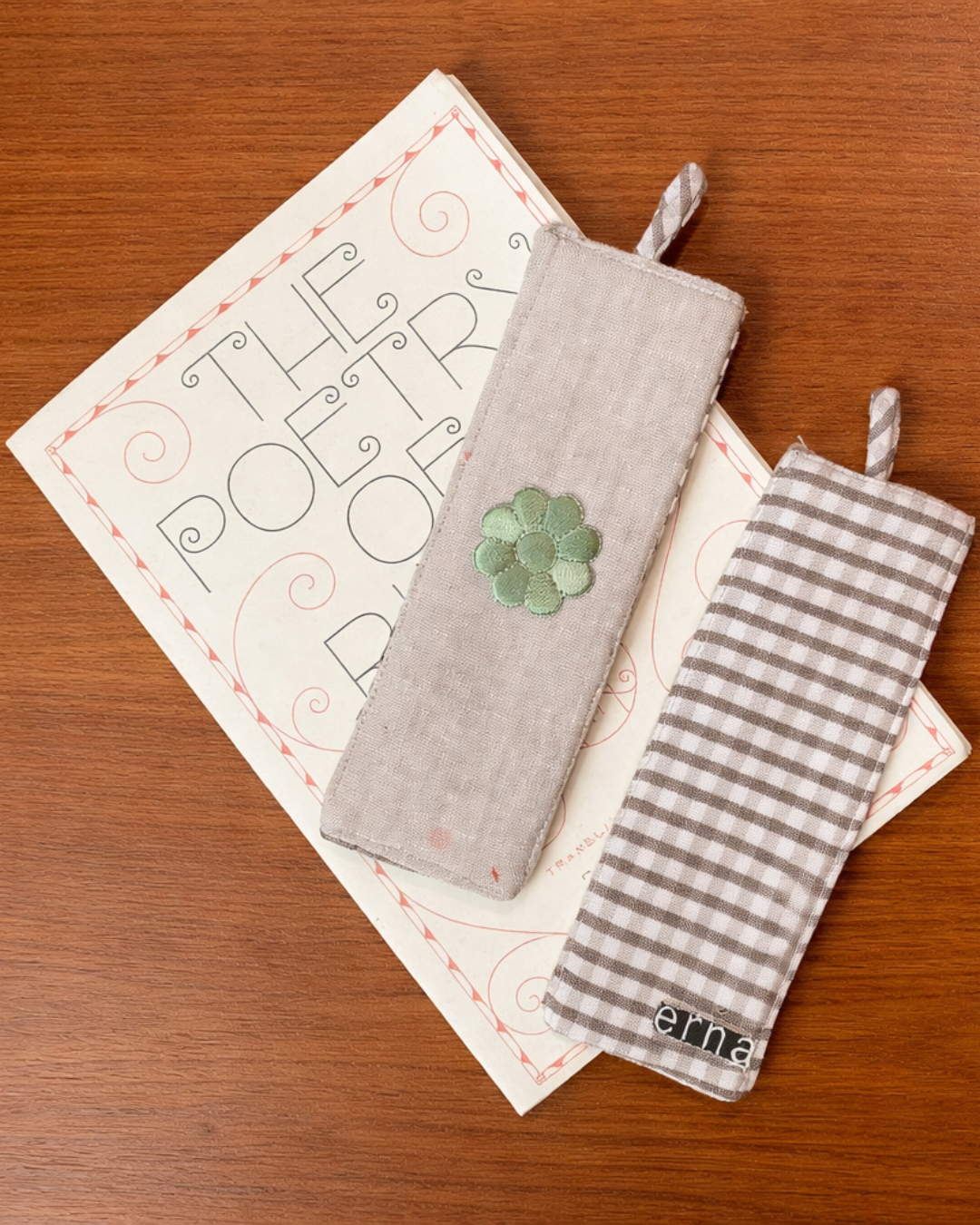 Upcycled Fabric Bookmarks (set of 4)