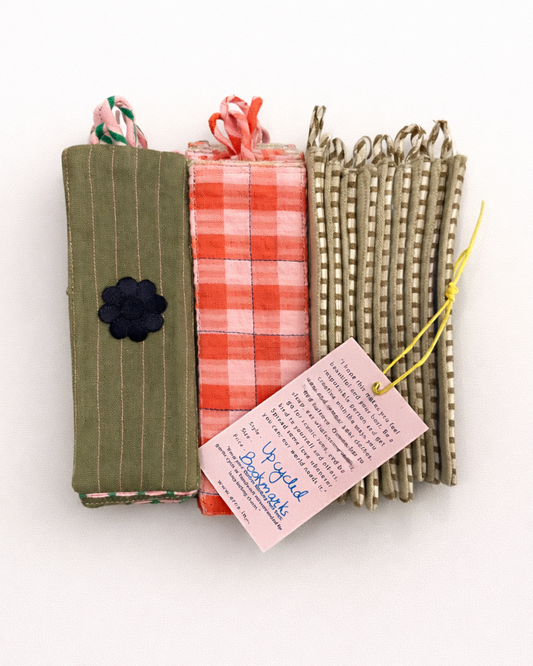 Upcycled Fabric Bookmarks (set of 4)