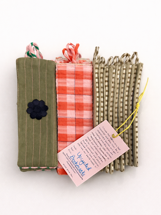 Upcycled Fabric Bookmarks (set of 4)
